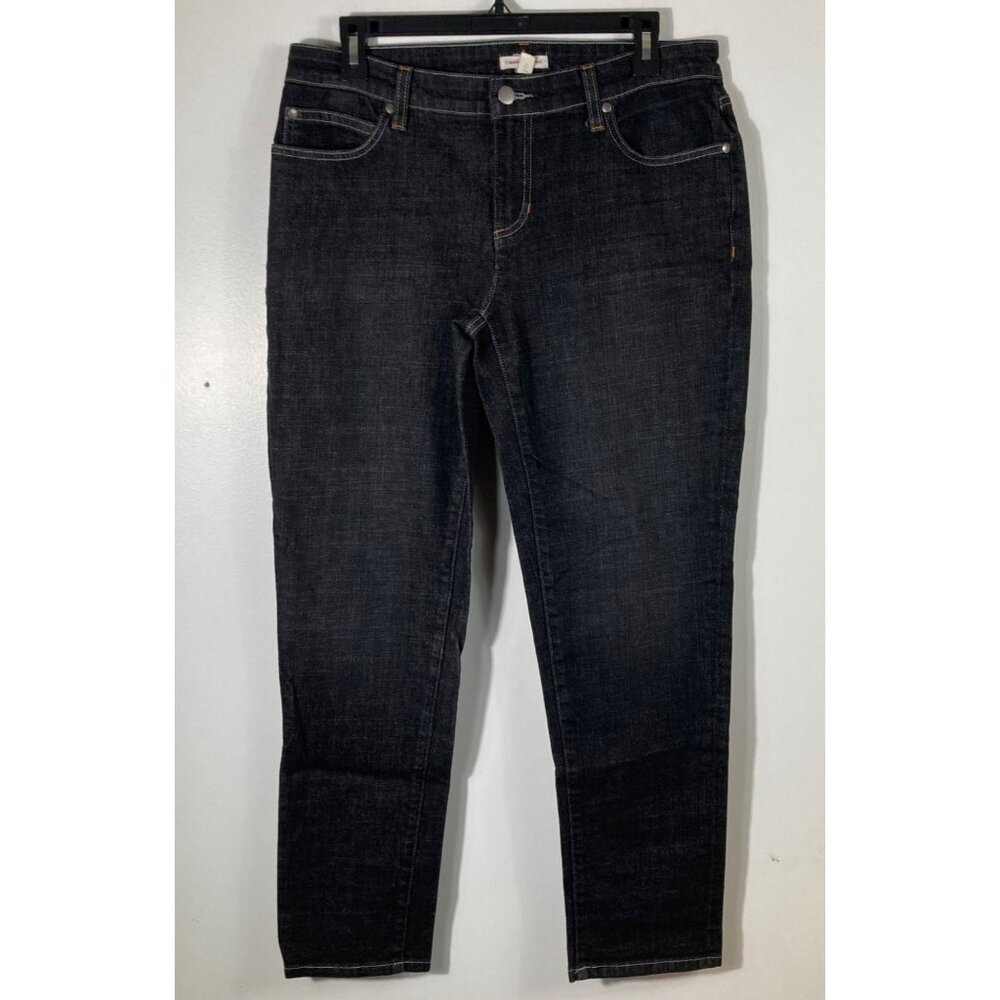 Womens Eileen Fisher Stretch Jeans Vintage‎ Black 8/33 Organic Cotton Spandex